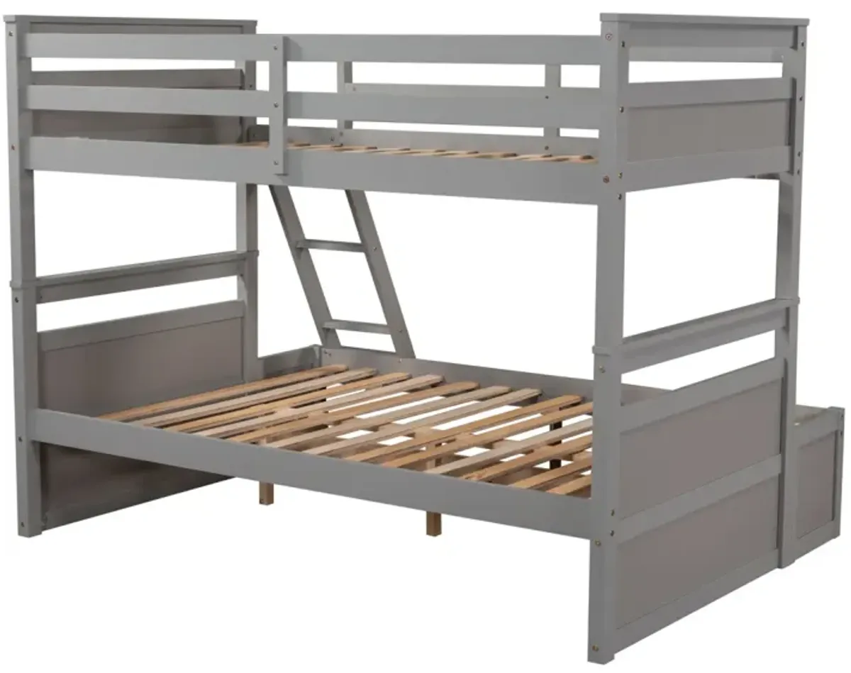 Twin Over Full Bunk Bed With Storage