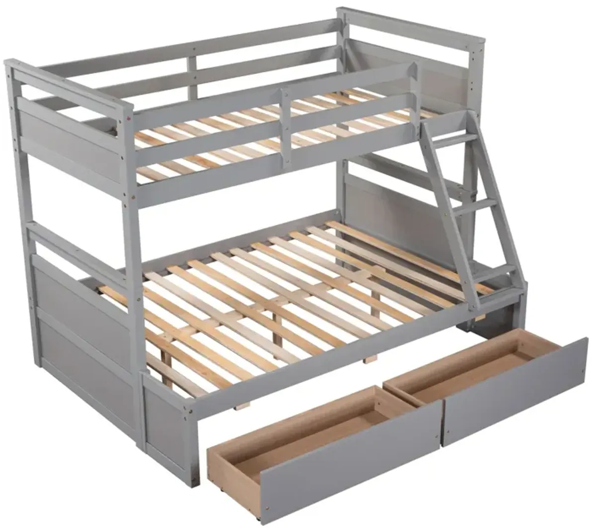 Twin Over Full Bunk Bed With Storage