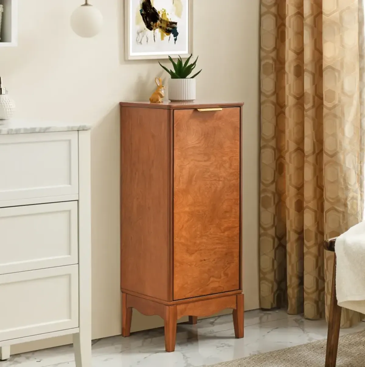 Bathroom Floor & Linen Cabinet, Adjustable Shelves