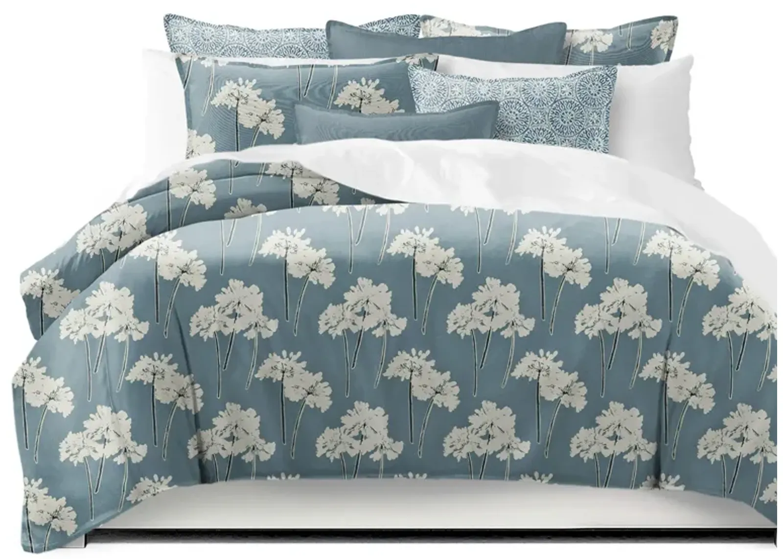 6ix Tailors Fine Linens Summerfield Blue Coverlet Set