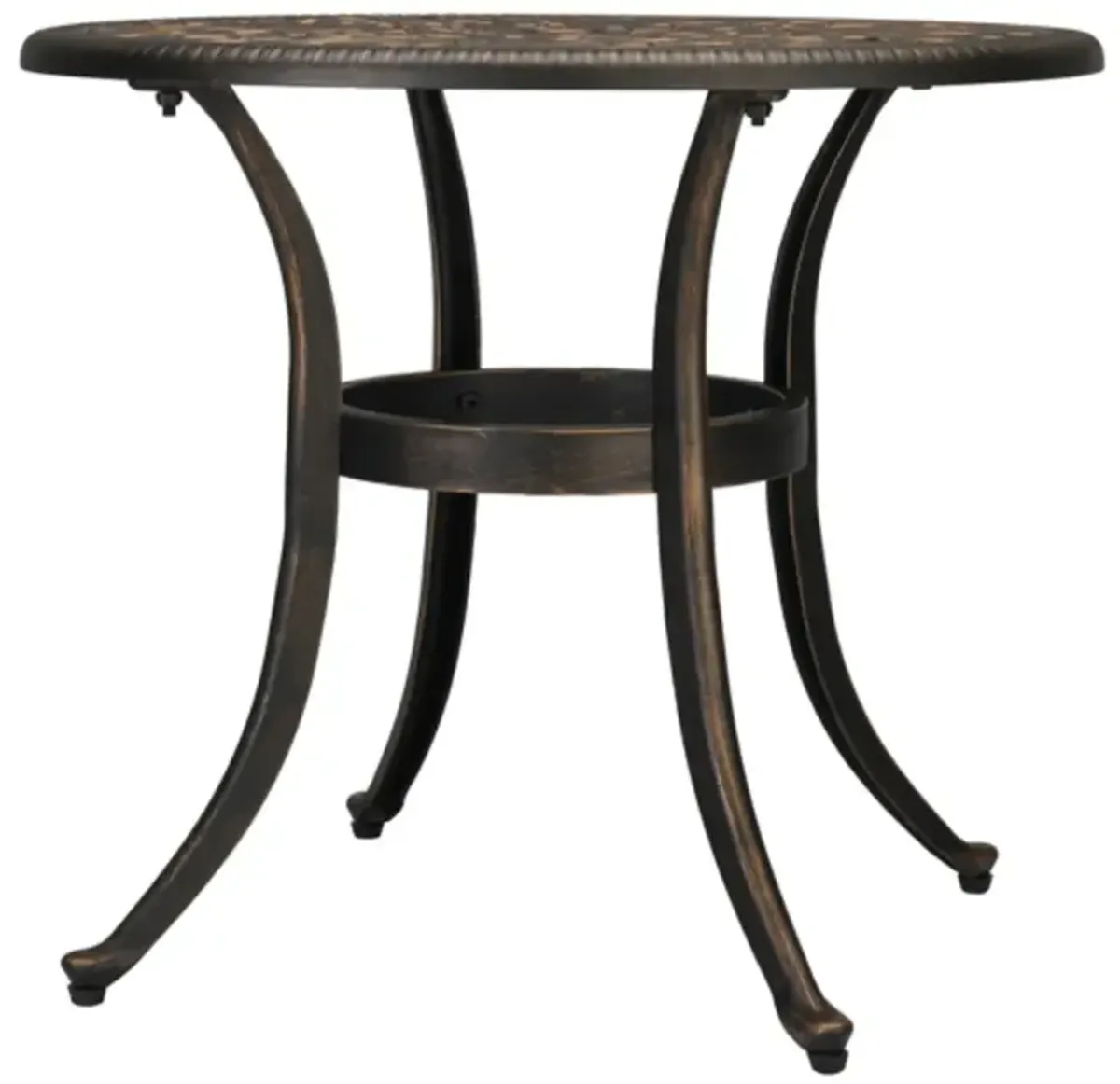 Weather-Resistant Square Cast Aluminum Table for Garden or Yard