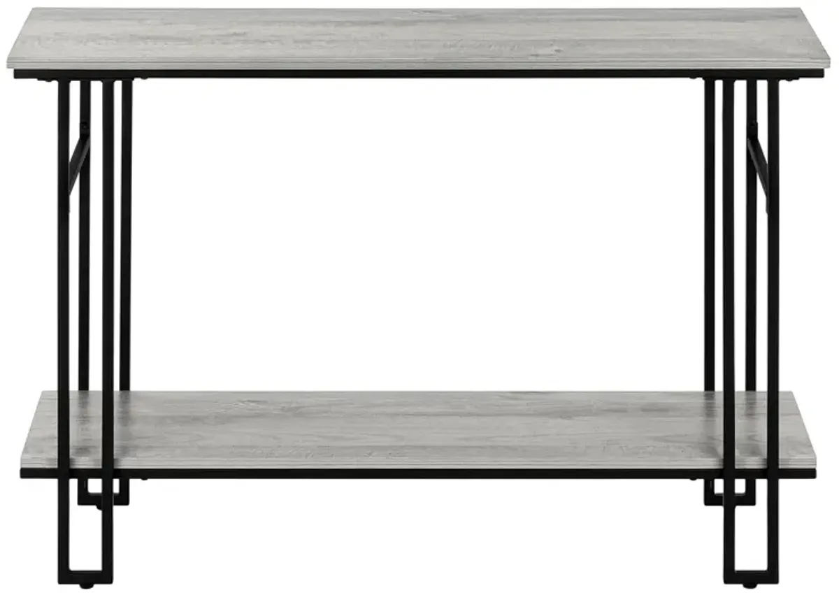 Monarch Specialties I 3576 Accent Table, Console, Entryway, Narrow, Sofa, Living Room, Bedroom, Metal, Laminate, Grey, Black, Contemporary, Modern