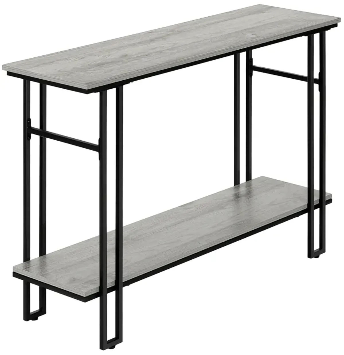 Monarch Specialties I 3576 Accent Table, Console, Entryway, Narrow, Sofa, Living Room, Bedroom, Metal, Laminate, Grey, Black, Contemporary, Modern