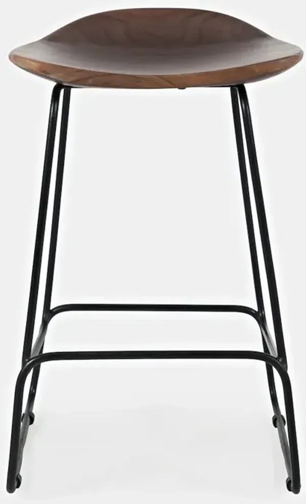 Jofran Nature's Edge Solid Acacia Counter Height Backless Stool (Set of 3)