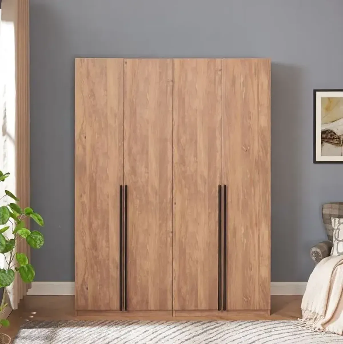 Lee Module Wardrobe in Brown (Set of 2)