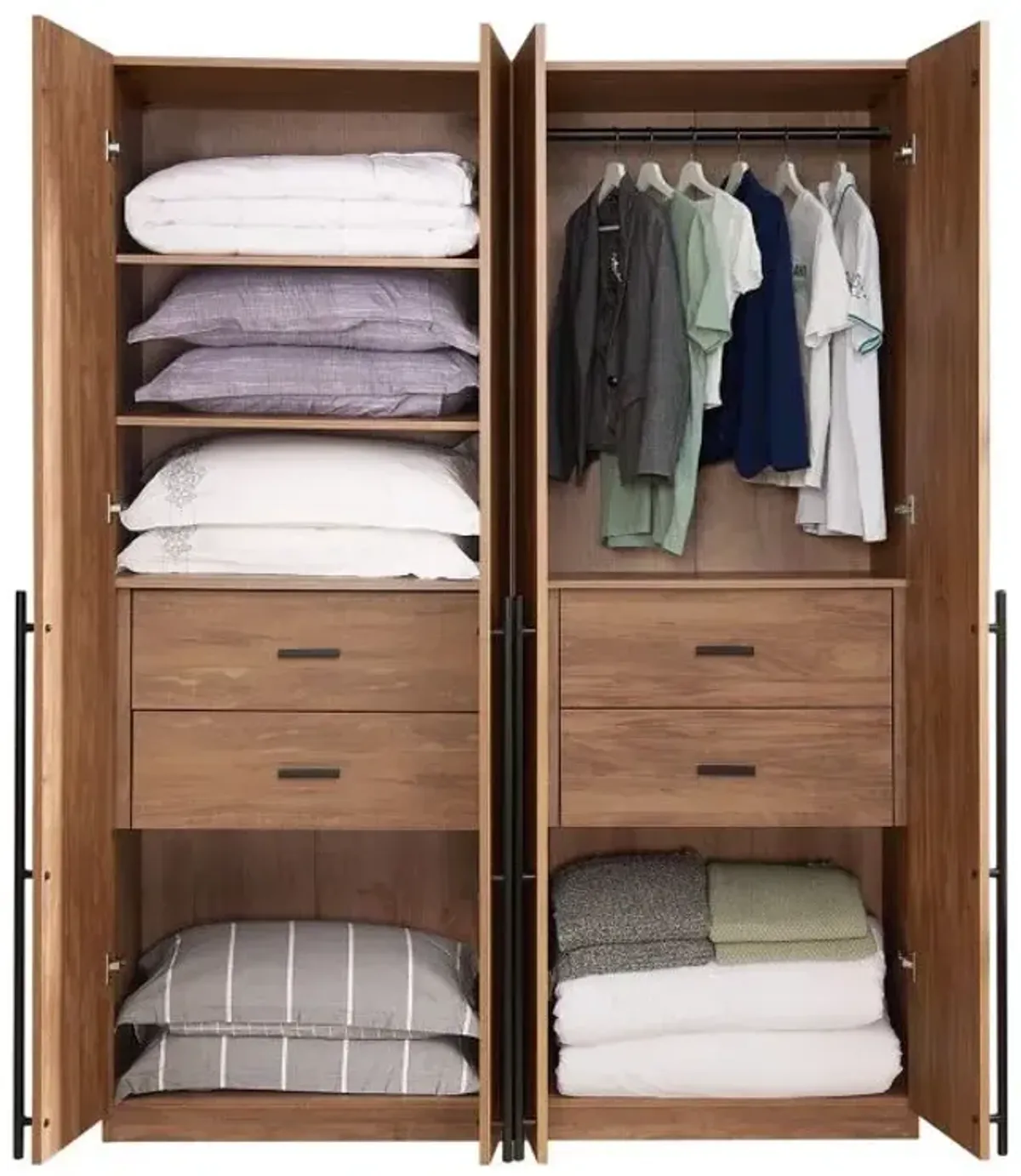 Lee Module Wardrobe in Brown (Set of 2)