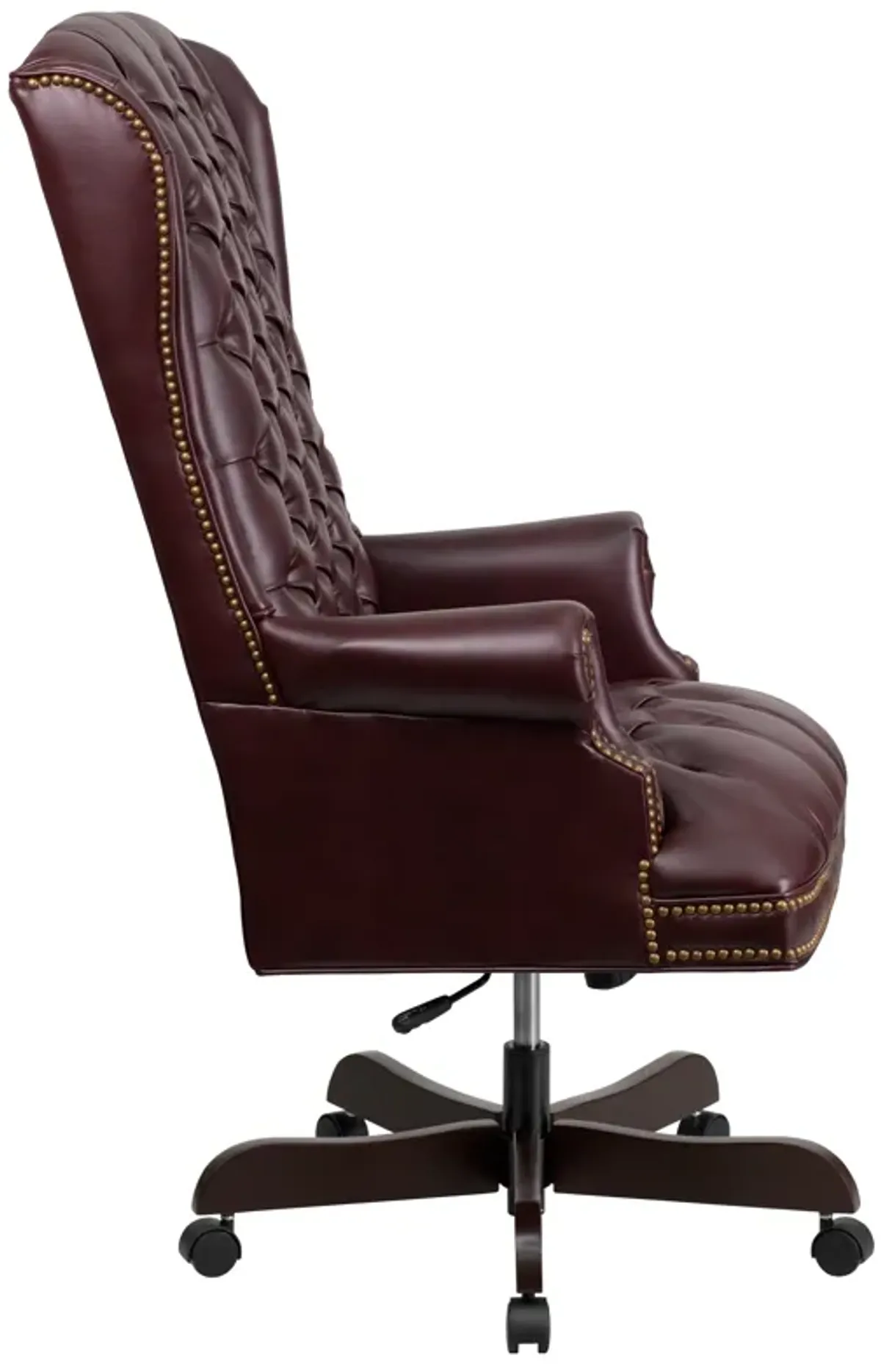 Turner High Back Traditional Fully Tufted LeatherSoft Executive Swivel Ergonomic Office Chair with Arms