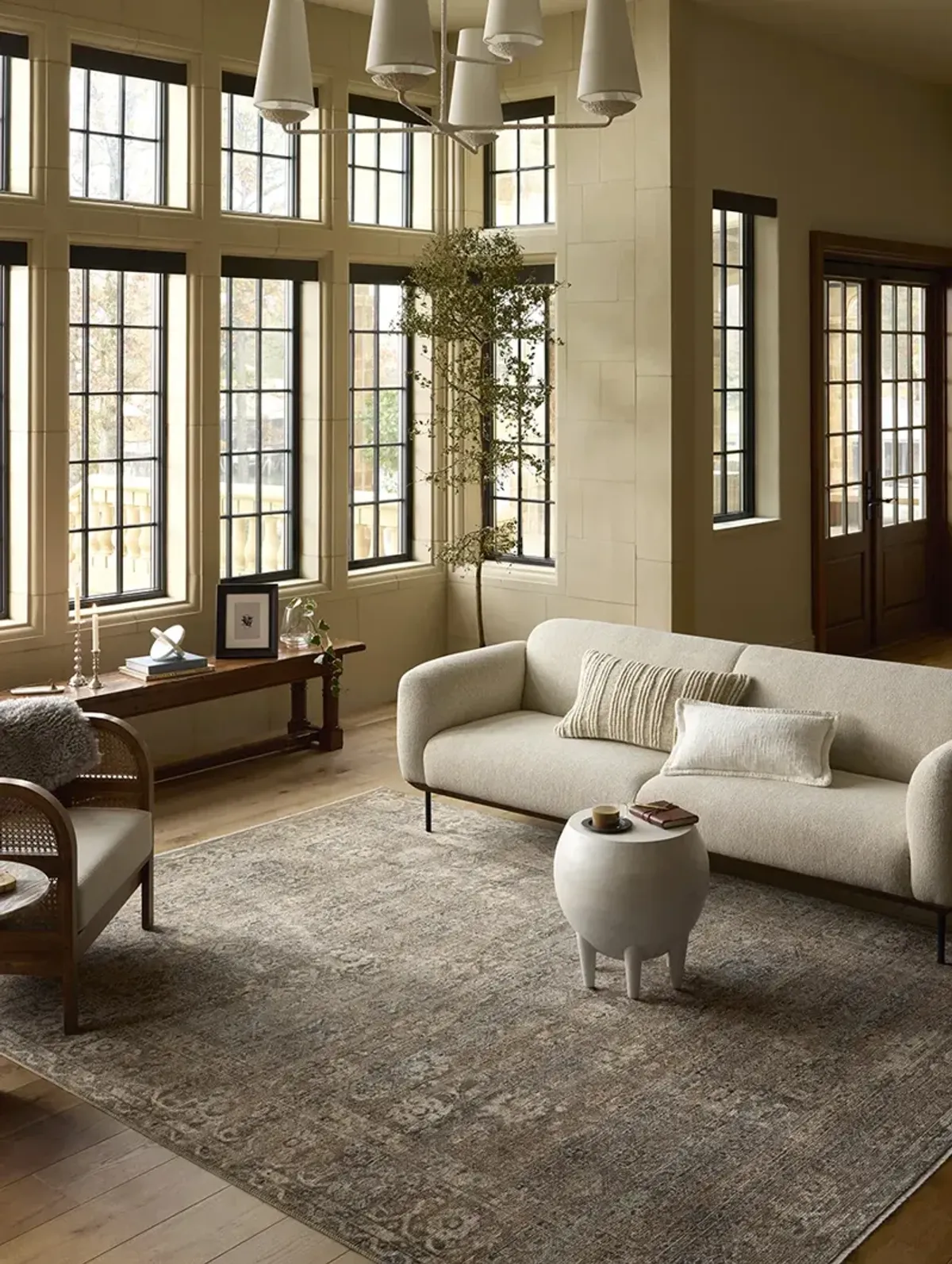 Heritage HER-07 Mocha / Denim 2''5" x 16' Rug by Patent Pending