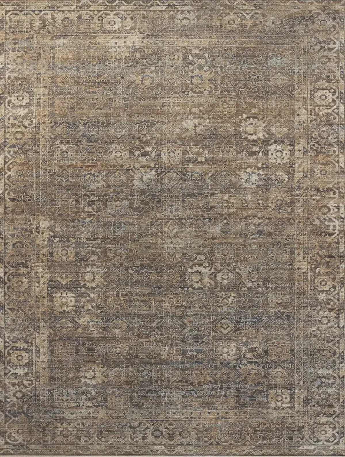 Heritage HER-07 Mocha / Denim 2''5" x 16' Rug by Patent Pending