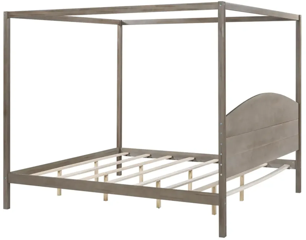 Merax Canopy Platform Bed with Headboard