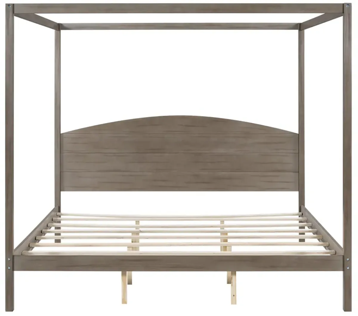 Merax Canopy Platform Bed with Headboard