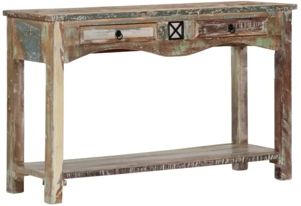 vidaXL Console Table 47.2"x15.7"x29.5" Solid Reclaimed Wood