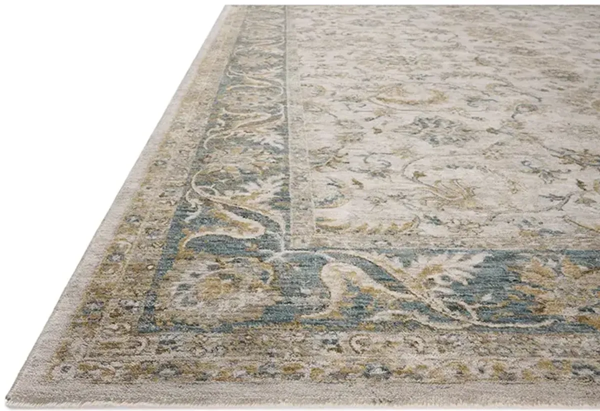 Gaia Natural/Ocean 2'6" x 10'0" Runner Rug