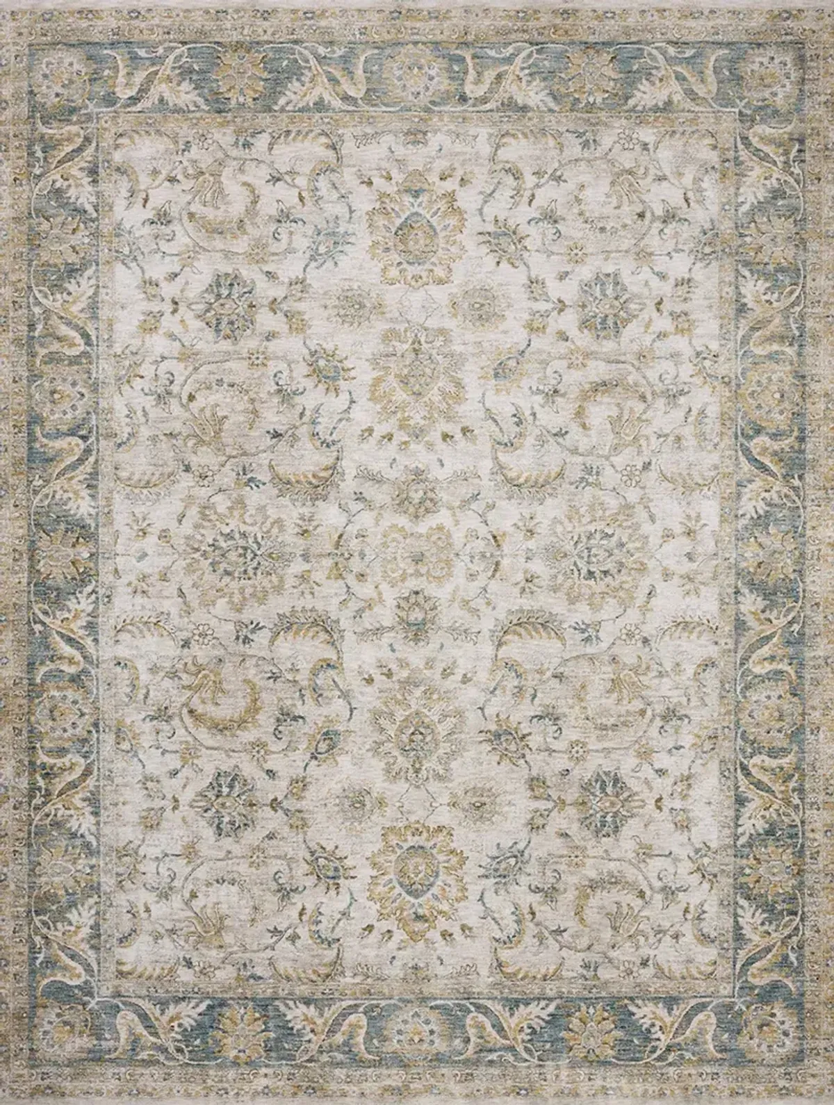 Gaia Natural/Ocean 2'6" x 10'0" Runner Rug