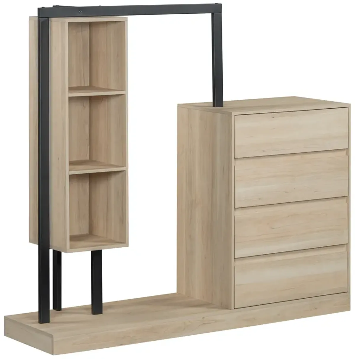 Merax Wardrobe with 4 Drawers and 3 Shelves