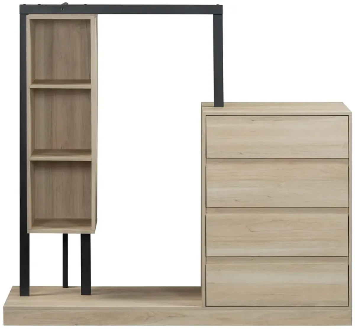 Merax Wardrobe with 4 Drawers and 3 Shelves