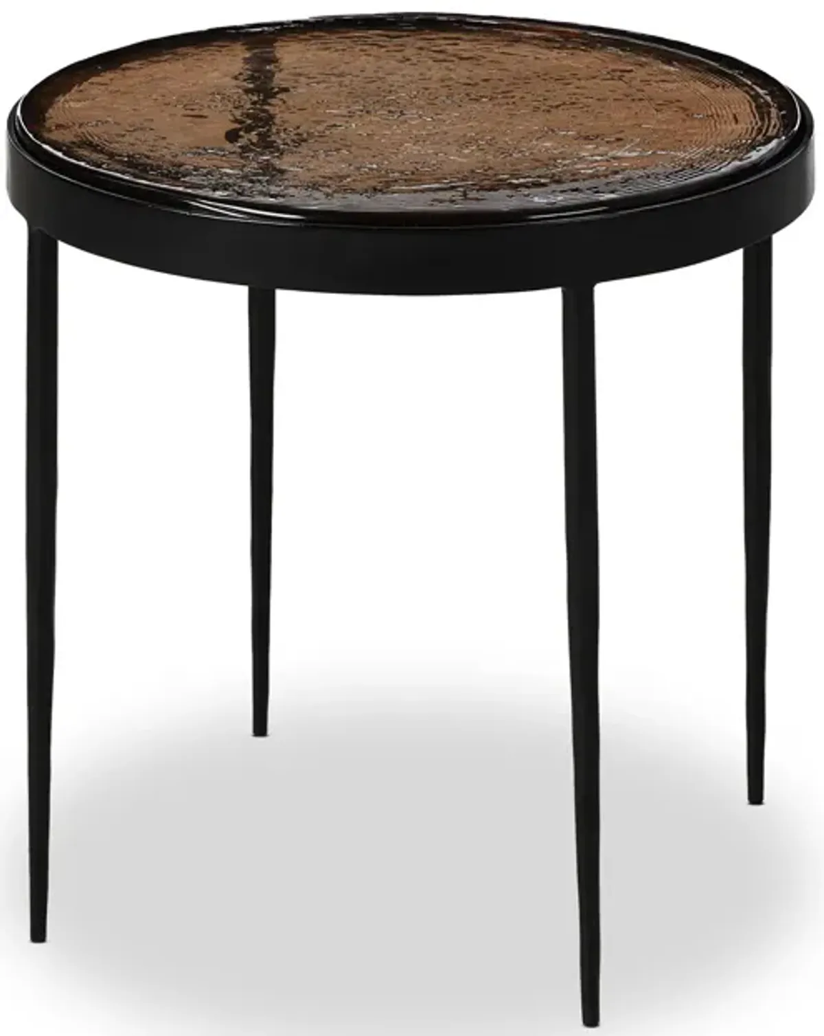 Yoko Small Smoked Brown Cast Glass Nesting Table
