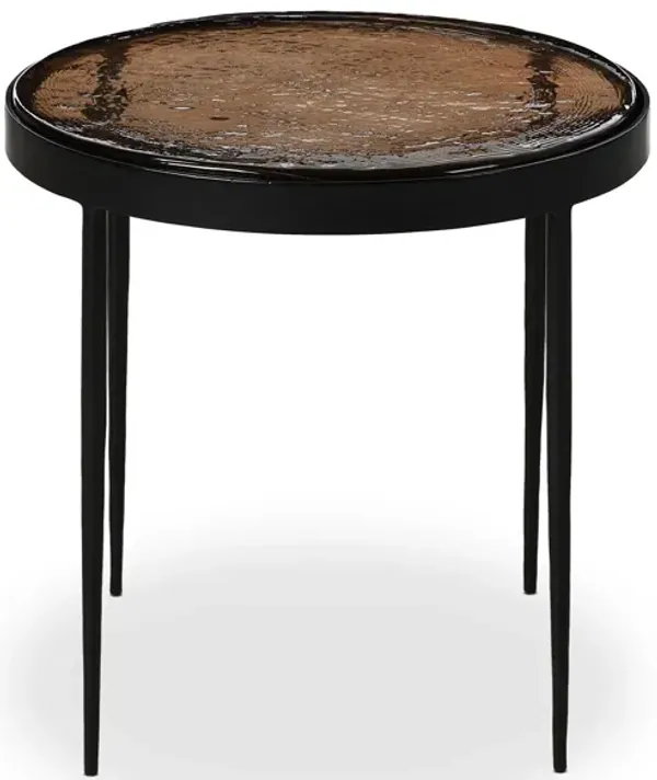 Yoko Small Smoked Brown Cast Glass Nesting Table