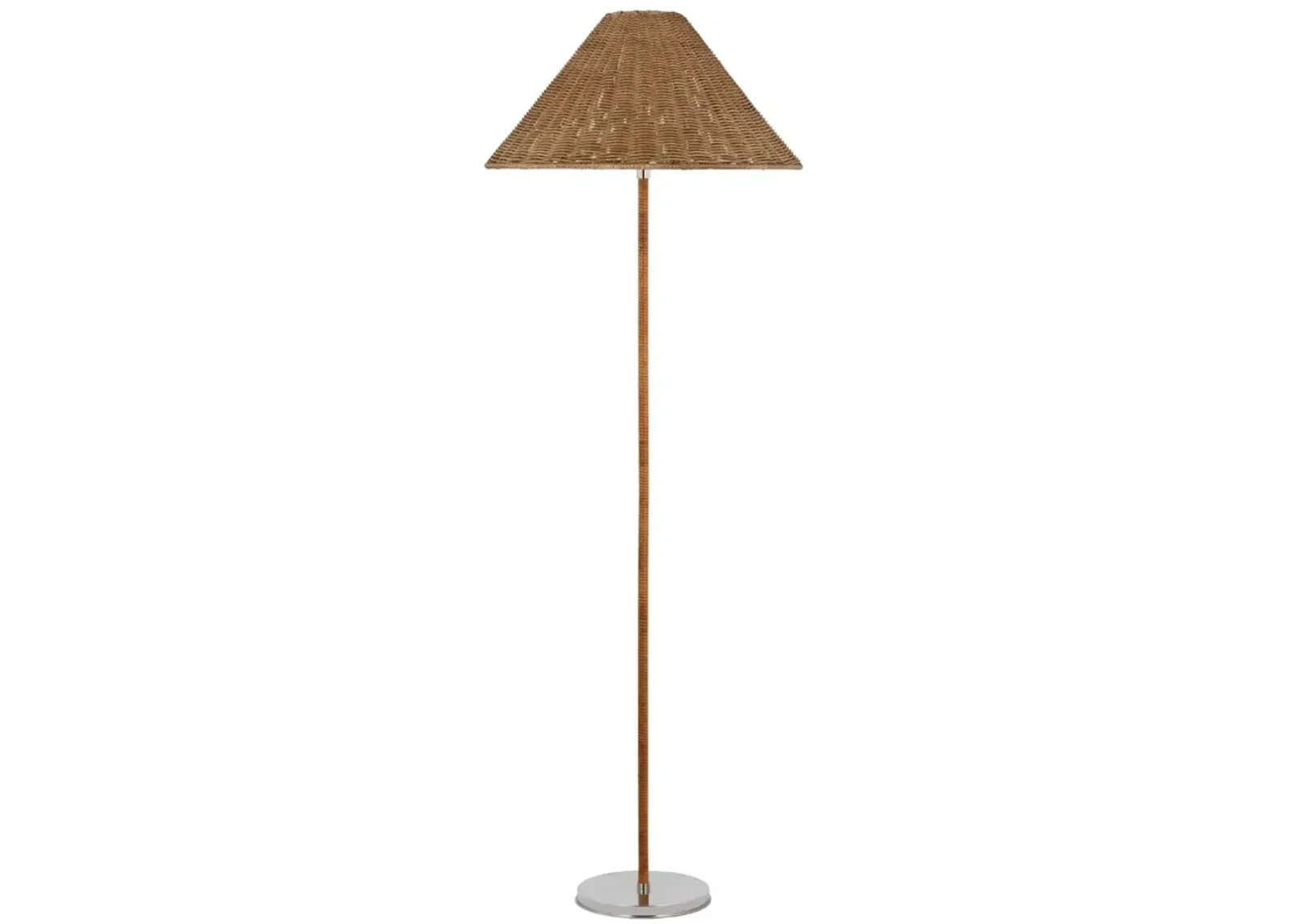 Wimberley Medium Wrapped Floor Lamp in Polished Nickel