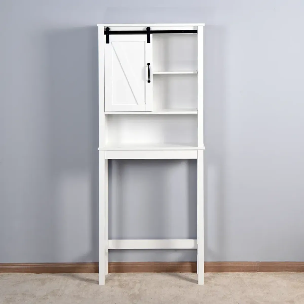 Over-The-Toilet Storage Cabinet, Space-Saving Bathroom Cabinet, With Adjustable Shelves