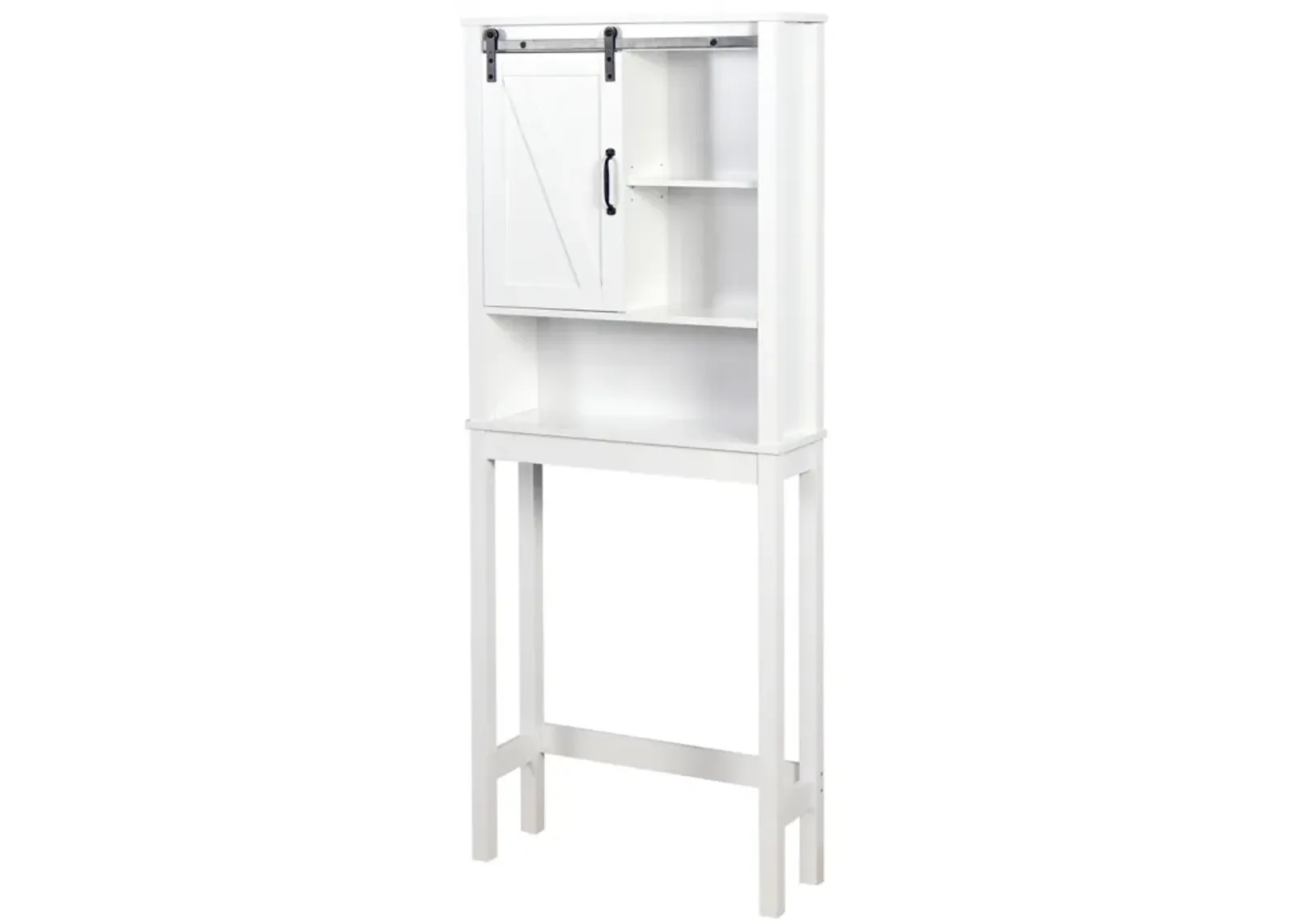 Over-The-Toilet Storage Cabinet, Space-Saving Bathroom Cabinet, With Adjustable Shelves