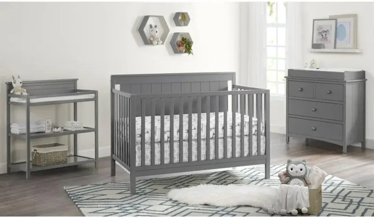 Oxford Baby Lazio 4 In 1 Convertible Crib Dove Gray