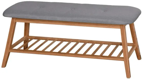 Living Room Bench Entryway Shoe Rack 39.3 x 12 x 17.3 inch