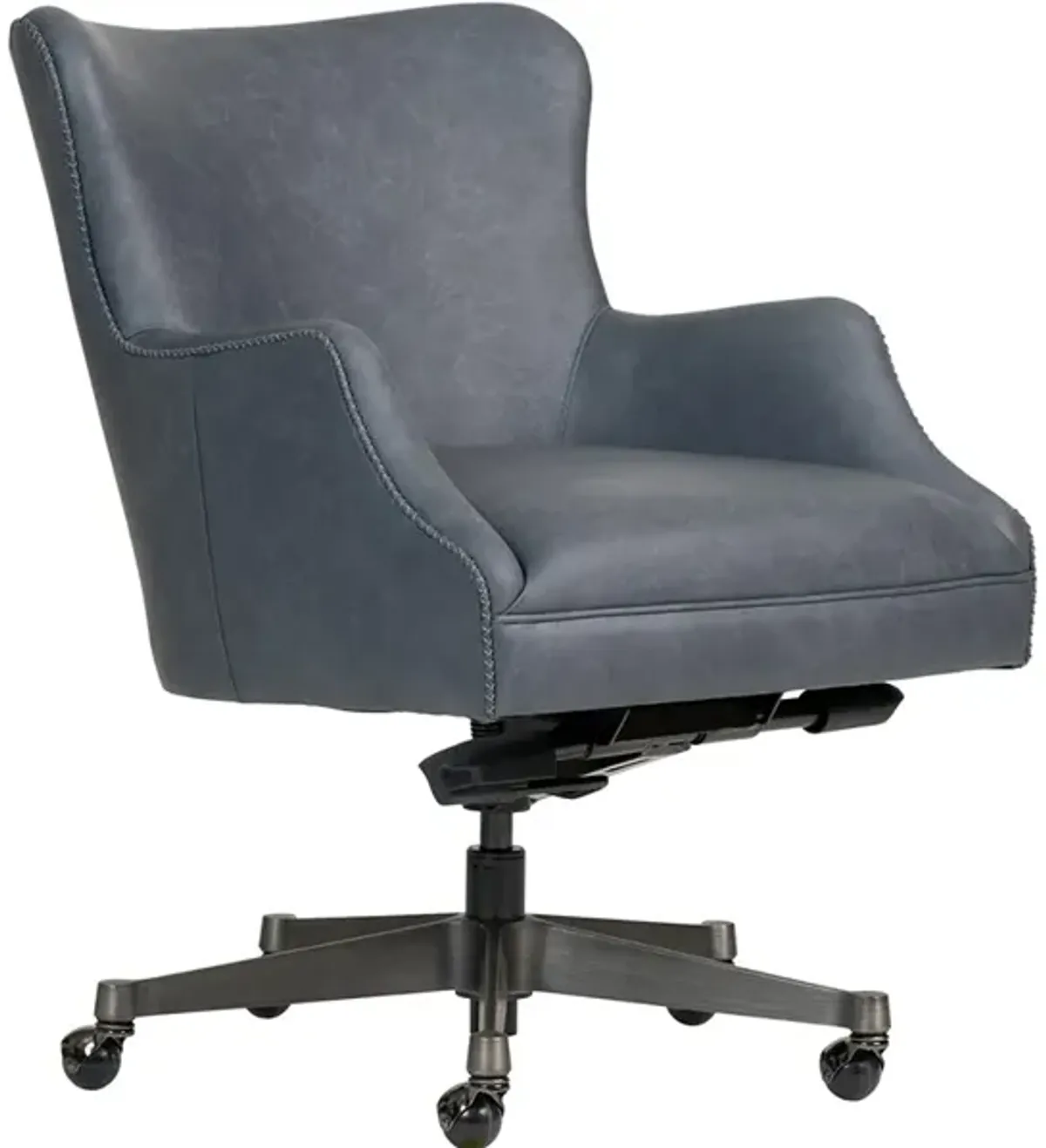 Blake Blue Leather Desk Chair