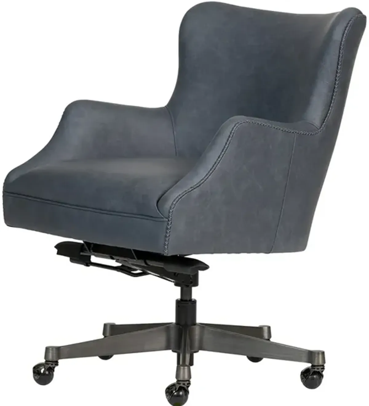 Blake Blue Leather Desk Chair