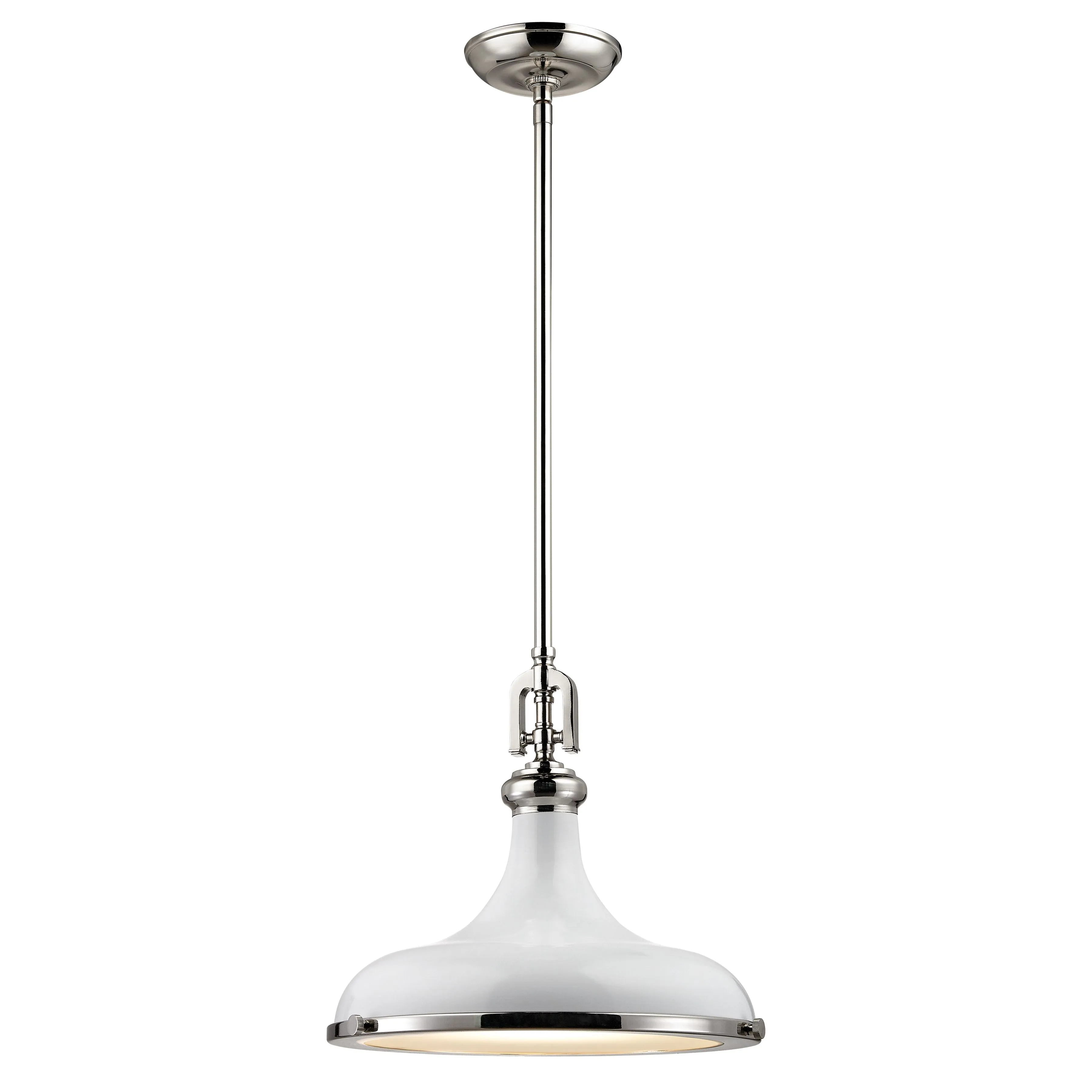 Rutherford 15'' Wide 1-Light White Pendant