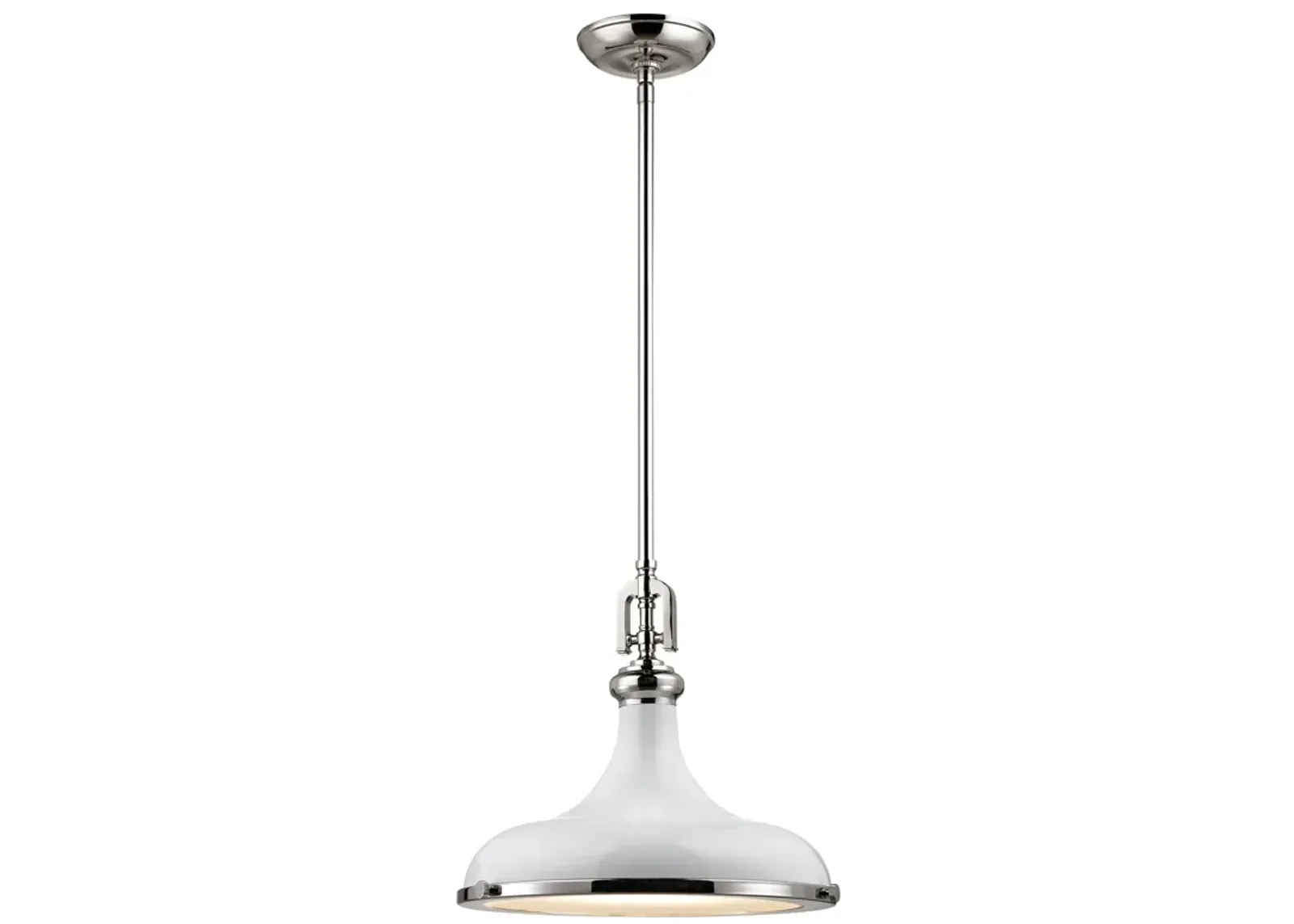 Rutherford 15'' Wide 1-Light White Pendant