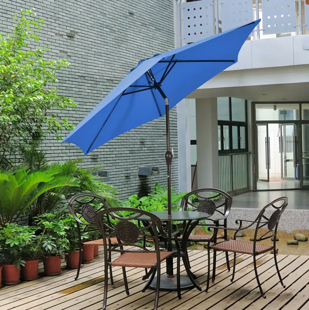 9 ft Outdoor Market Patio Table Umbrella Push Button Tilt Crank Lift