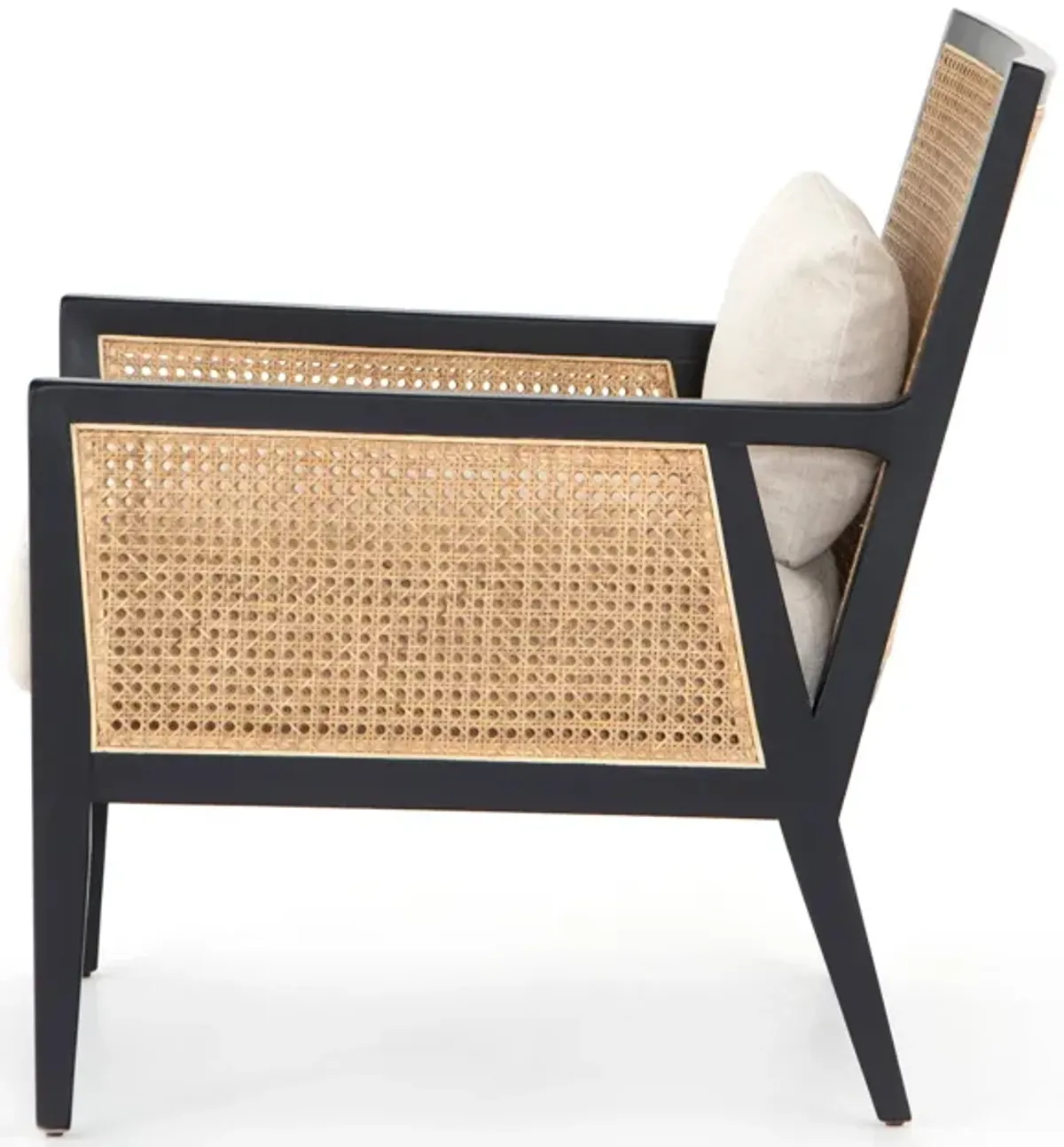 Antonia Cane Arm Chair in Ebony