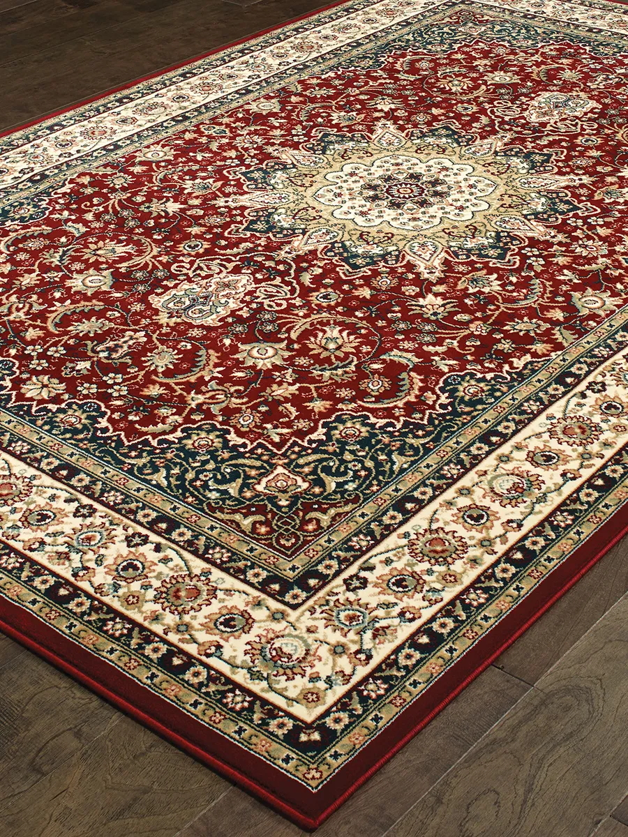 Kashan 9'10" x 12'10" Red Rug