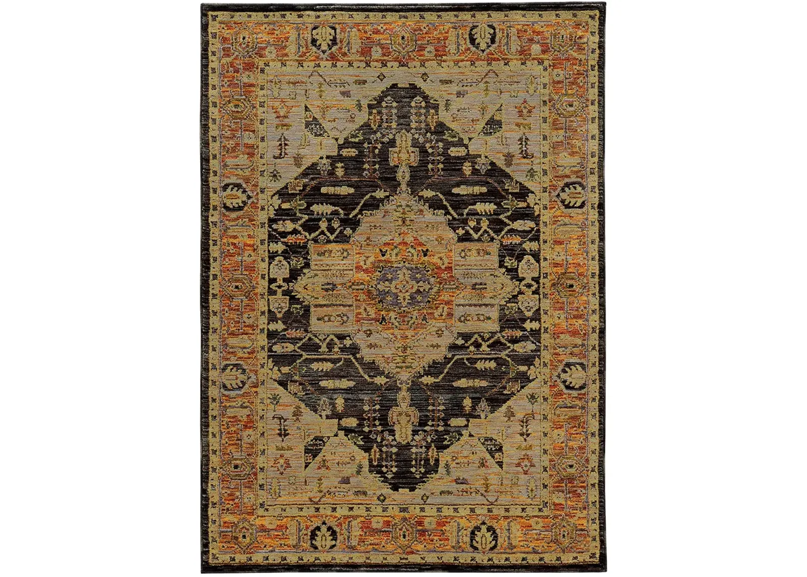 Andorra 6'7" x 9'6" Gold Rug