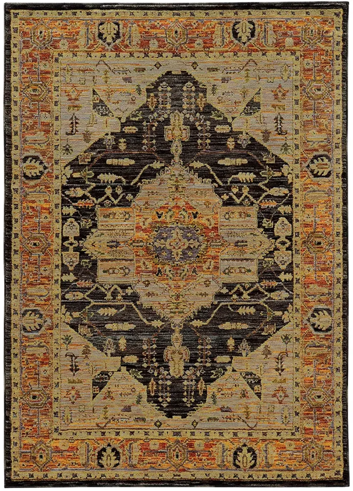 Andorra 6'7" x 9'6" Gold Rug