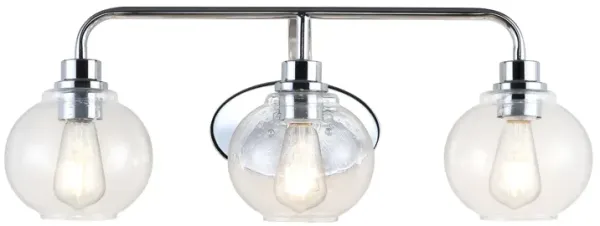 Sandrine Iron/Seeded Glass Cottage Rustic LED Vanity Light