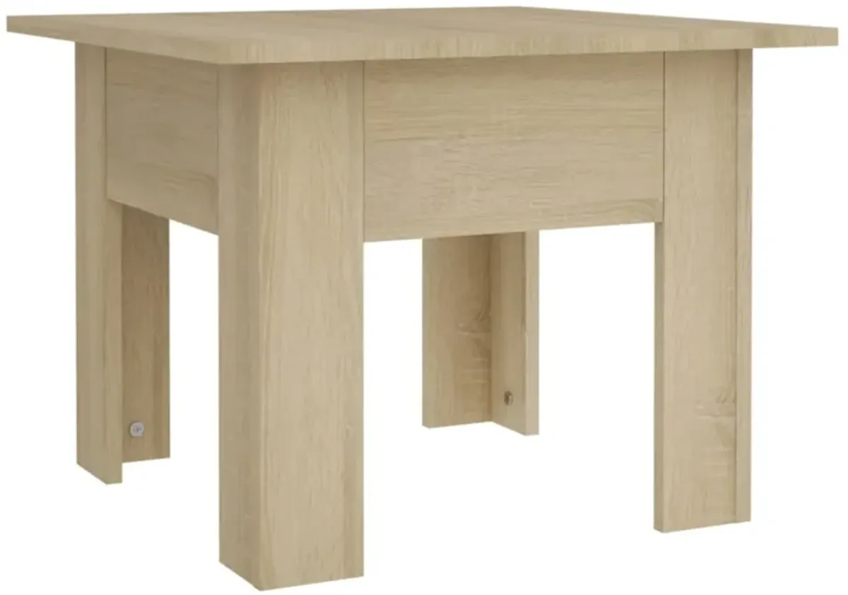 vidaXL Coffee Table Sonoma Oak 21.7"x21.7"x16.5" Chipboard