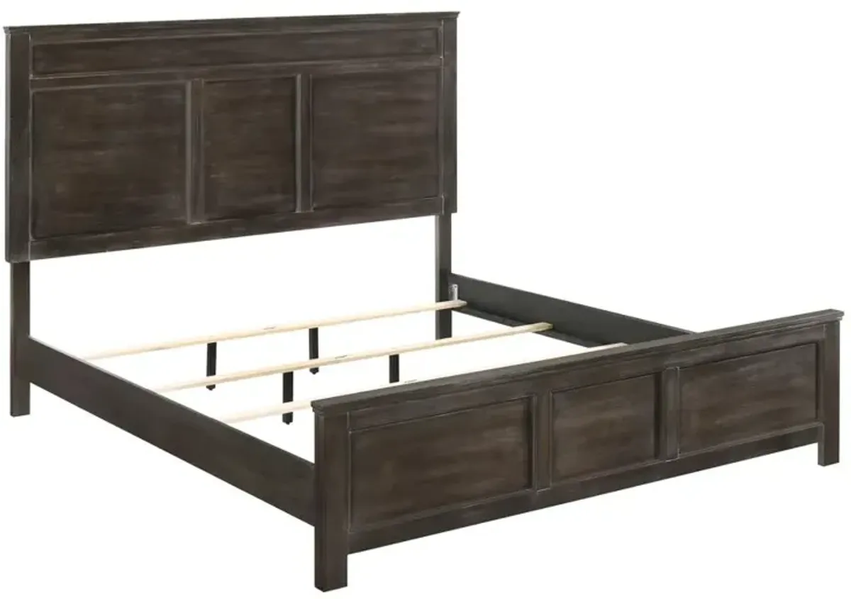 New Classic Furniture Furniture Andover Traditional King Wood Bed in Nutmeg