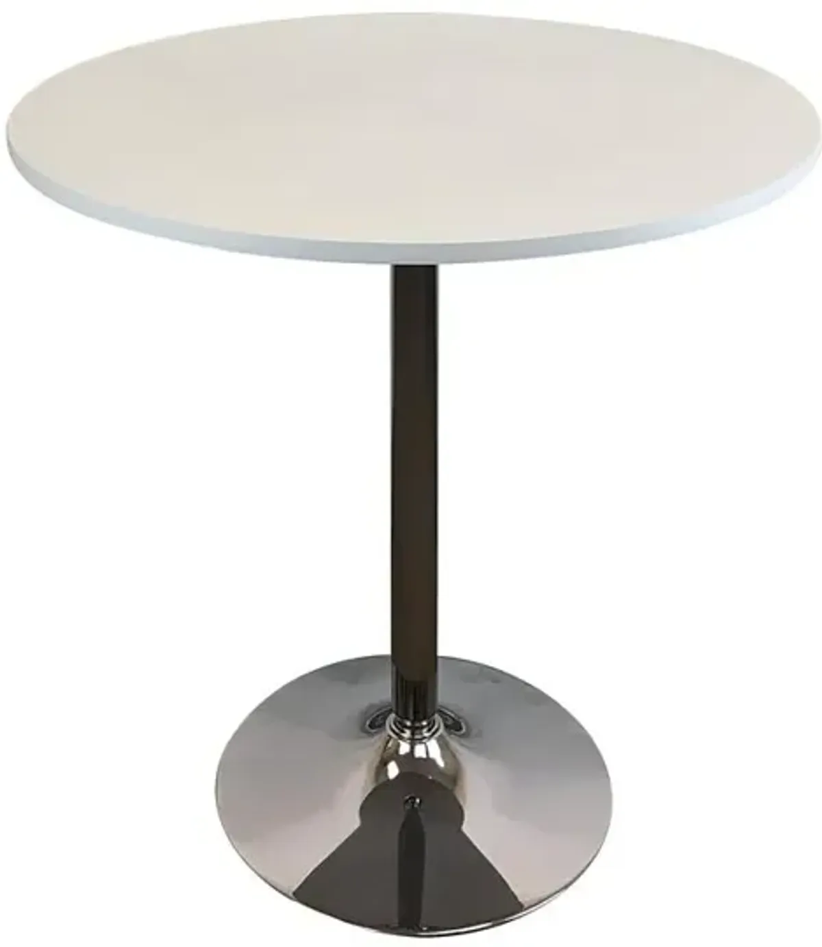 Rd Wood Top Dining Table W/ Chrome Base