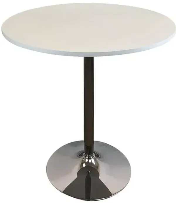 Rd Wood Top Dining Table W/ Chrome Base