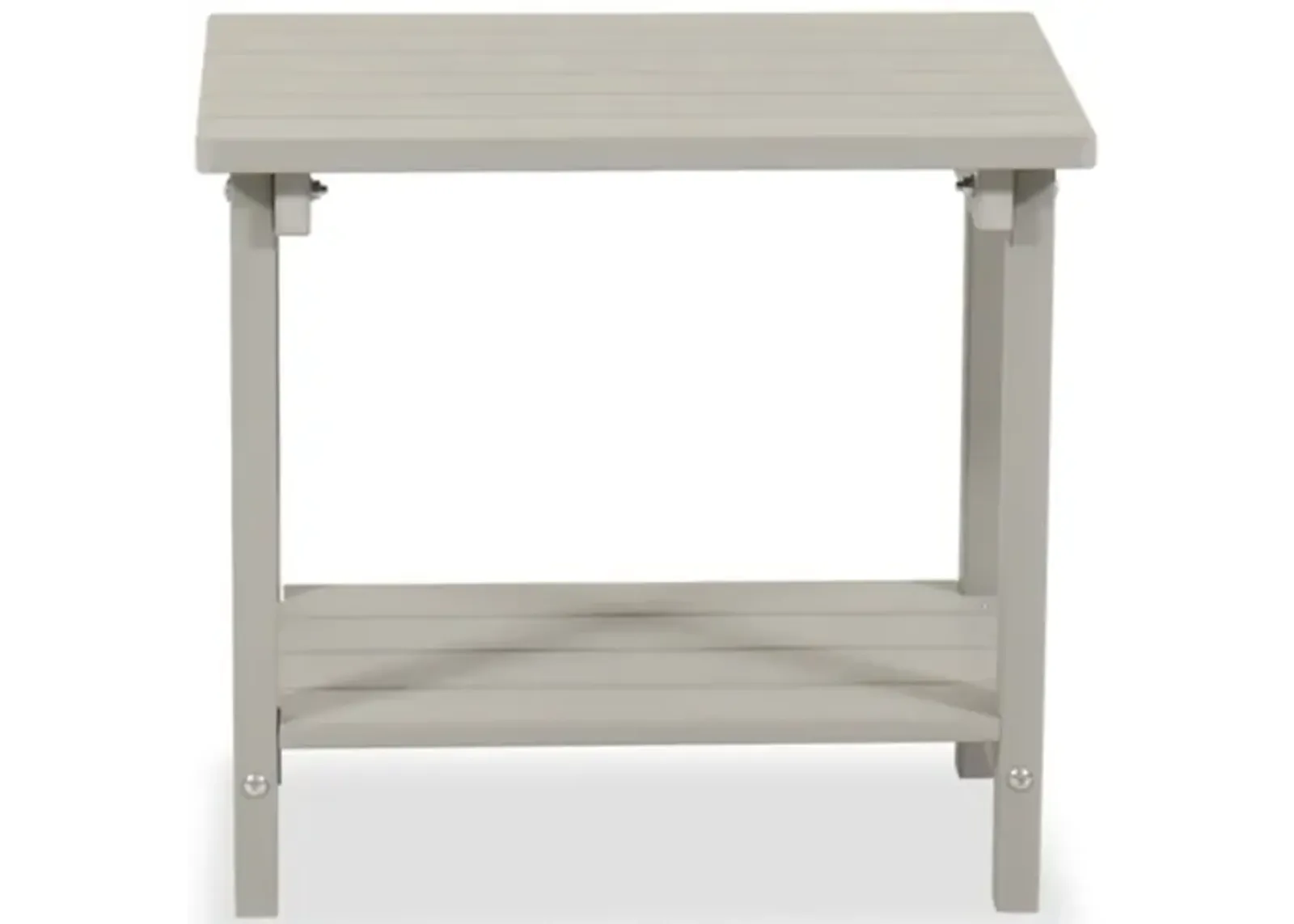 19" Wood-Top End Table in Grey