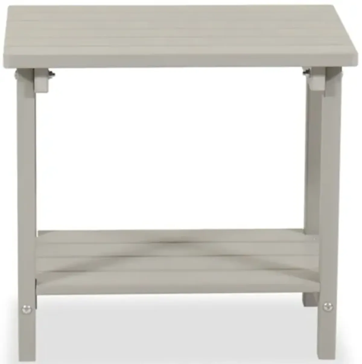 19" Wood-Top End Table in Grey