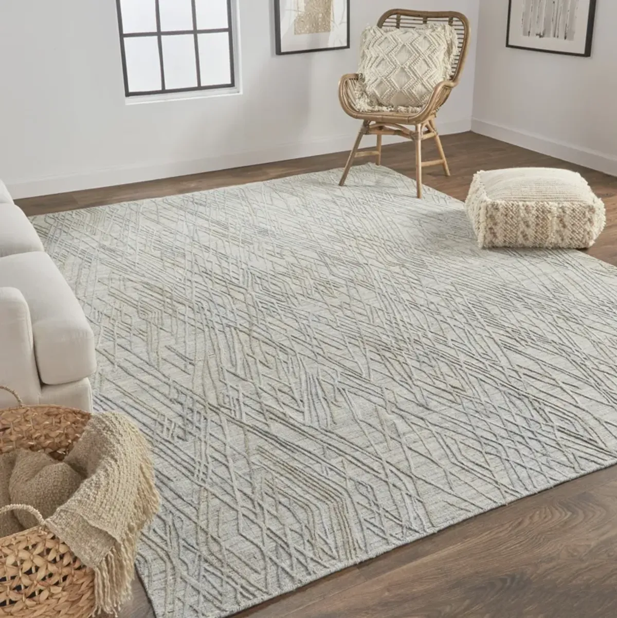 Elias 6589F Gray/Blue 2'9" x 10' Rug