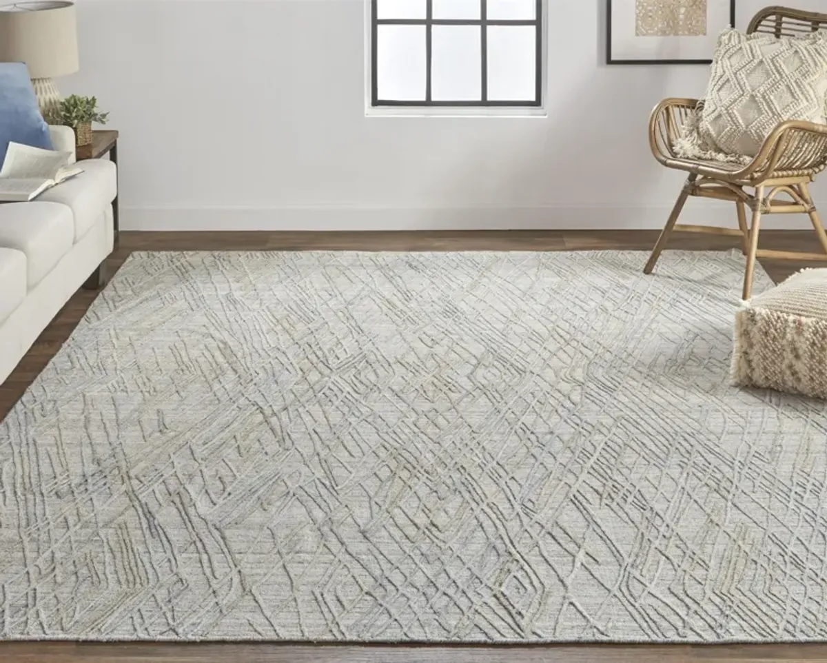 Elias 6589F Gray/Blue 2'9" x 10' Rug