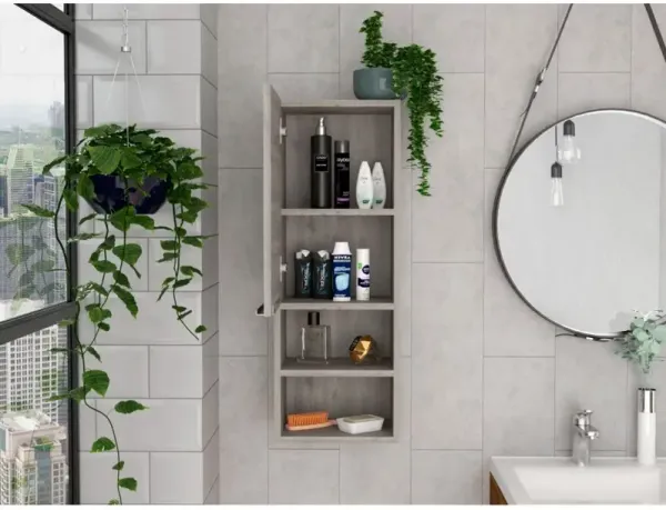 Streamdale Beardsley 2-Shelf Bathroom Cabinet Light Grey