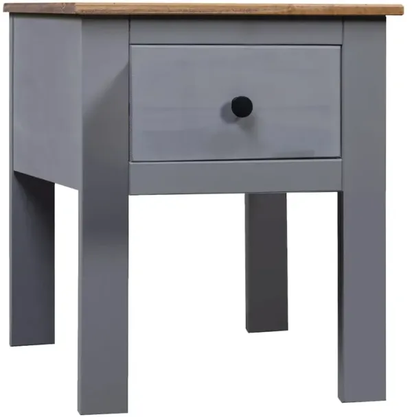 Bedside Cabinet Gray 18.1"x15.7"x22.4" Pine Panama Range