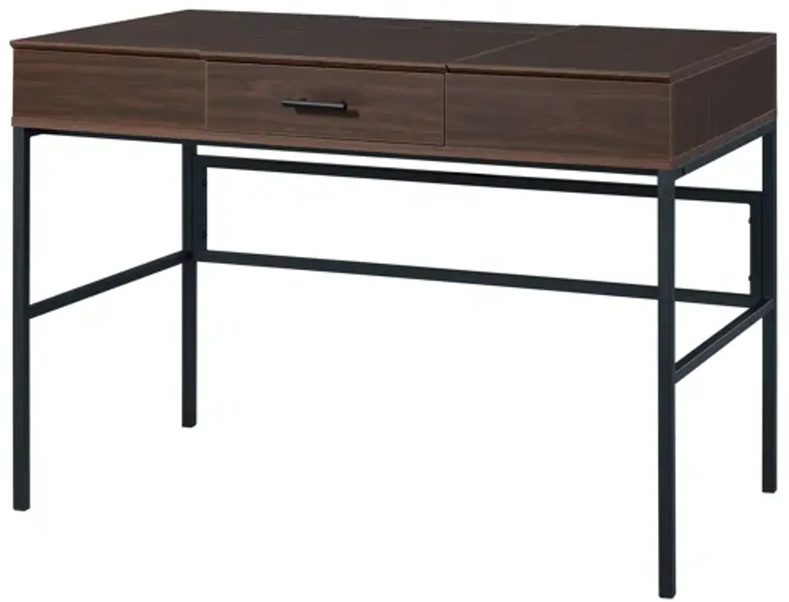 ACME Verster Writing Desk w/USB, Oak & Black Finish