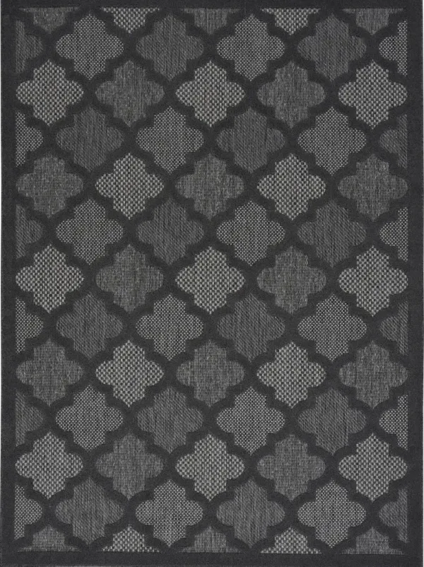 Easy Care NES01 Charcoal/Black 4' x 6' Rug