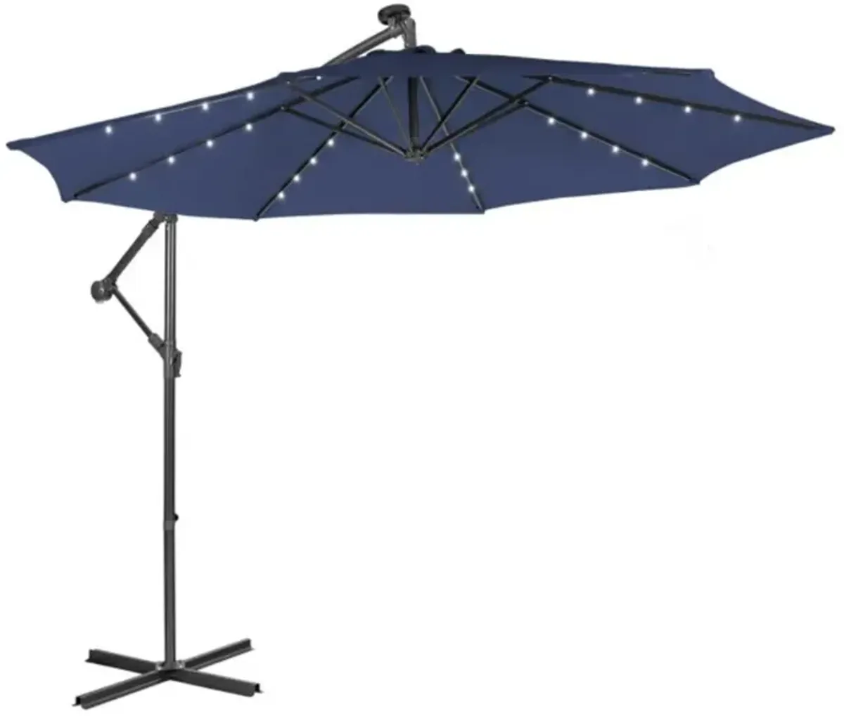 Hivvago 10 Feet Patio Cantilever Umbrella with Tilting System